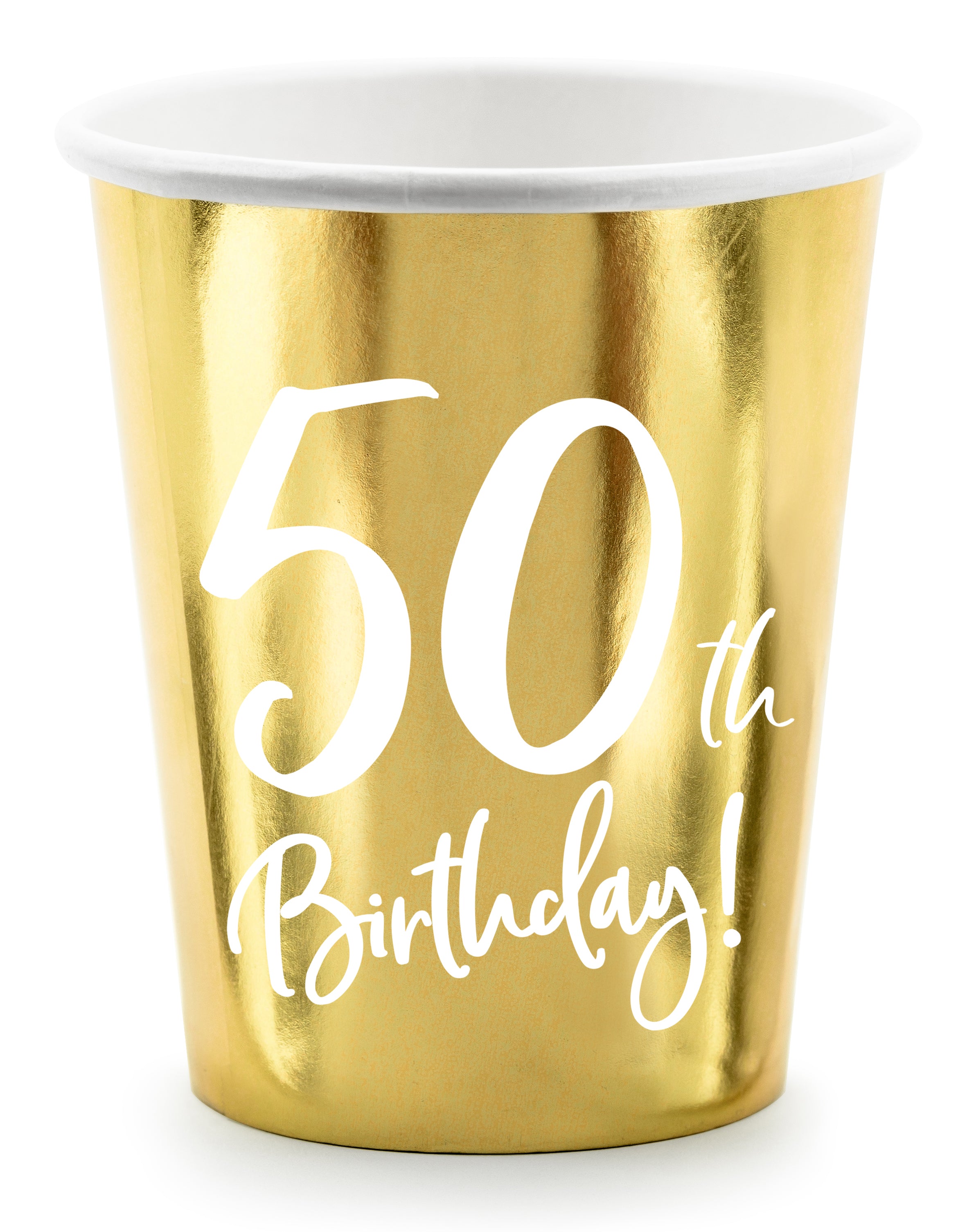 Image of Happy Birthday 50 pahvimuki kulta 6 kpl/pkt