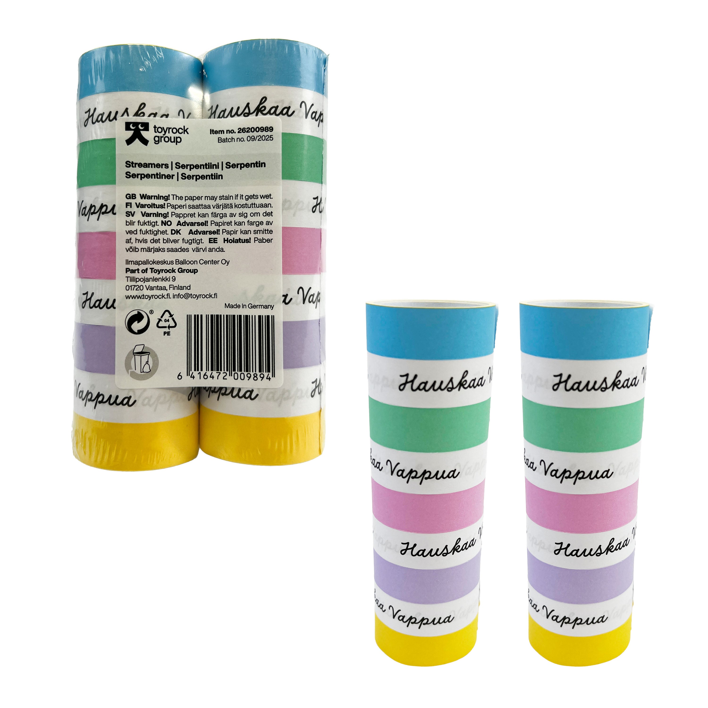 Image of Leveä serpentiini Hauskaa Vappua 2 rll/pkt