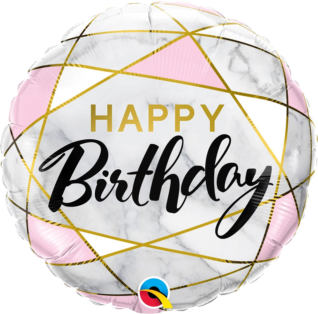 Image of Happy Birthday marmori foliopallo