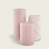 Свещ ALFRED розова 3 бр./к-т