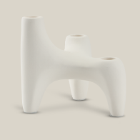 Свещник VIGNIR Ш13xД16xВ15 см светлокремав