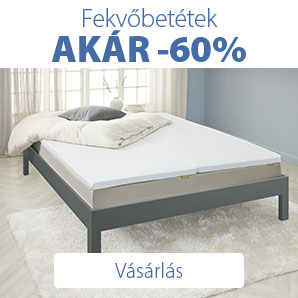 Egy memóriahabos fekvőbetét ágykeretben
