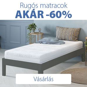 Egy rugós matrac éjjeliszekrénnyel