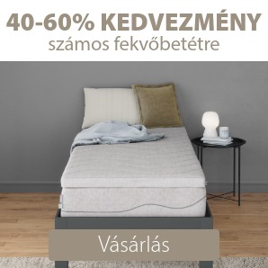 40-60% kedvezmény számos fekvőbetétre