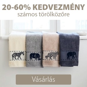 20-60% kedvezmény számos törölközőre