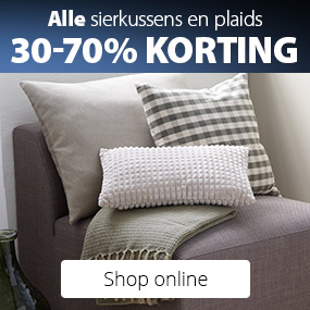 Alle sierkussens en plaids | 30-70% korting