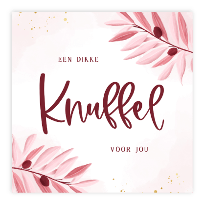 Kaart een dikke knuffel voor jou