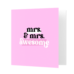 Felicitatiekaart mrs. & mrs. awesome violet