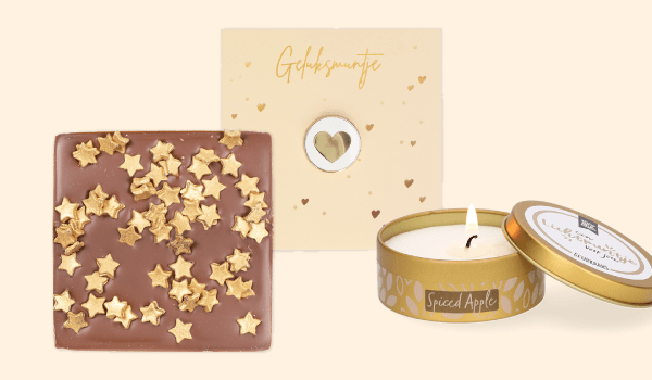 Chocolade chunk, geluksmunt en geurkaars