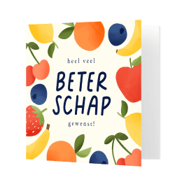 Beterschapskaart met fruit