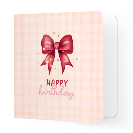 Verjaardagskaart met strik