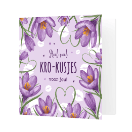 Denken aan kaart heel veel krokusjes voor jou