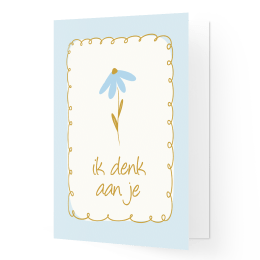 Kaart met een bloemetje