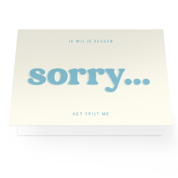 Kaart om sorry te zeggen