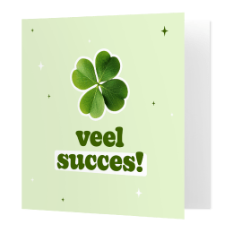 Kaart met een klavertje vier