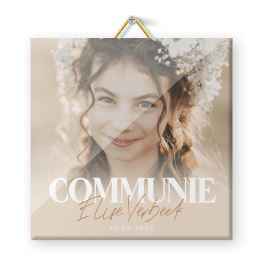 Communie fototegel met naam en datum