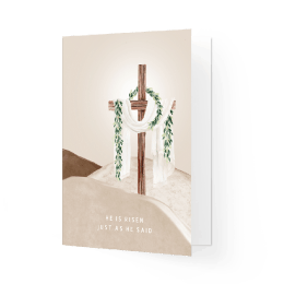 Paaskaart kruis op heuvels