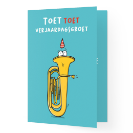 Kaart toettoet verjaardagsgroet