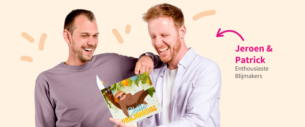Blijmakers Jeroen & Patrick met grappige kaart