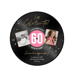 Uitnodiging met foto 60 jaar