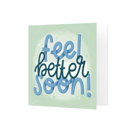 Beterschapskaartje 'feel better soon!'