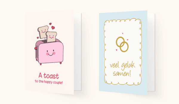 Lieve felicitatiekaarten huwelijk