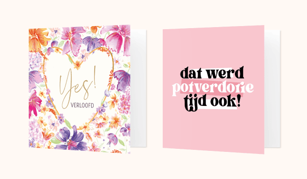 Felicitatiekaarten verloving