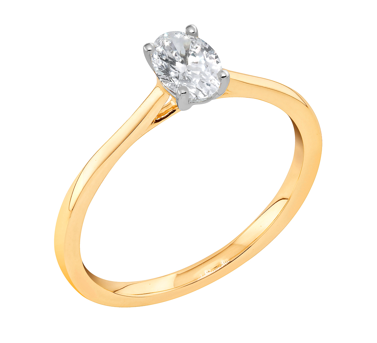 Image of Midem Copenhagen yksikivinen timanttisormus 0,50ct keltakulta