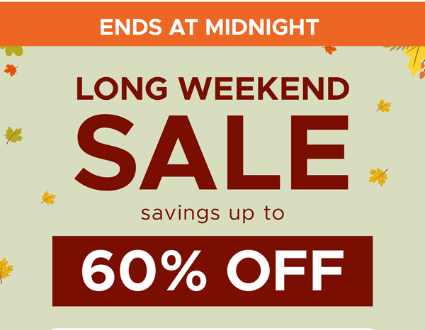 Long Weekend Sale