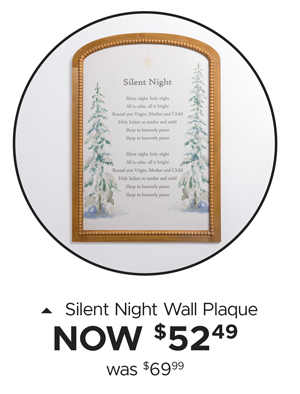 Silent Night Wall Plaque