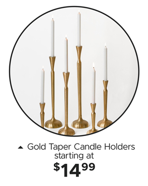 Gold Taper Candle Holders