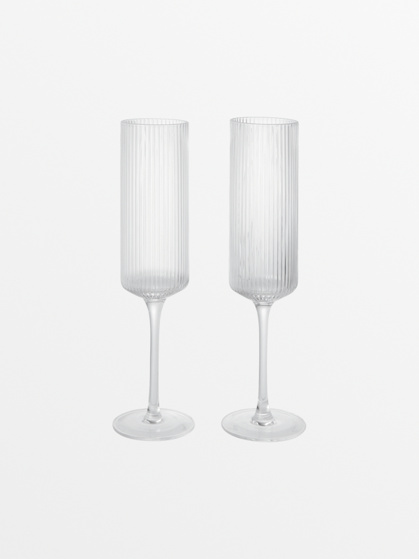 Ripple Champagne flutes samppanjalasit 15 cl 2-pack Kirkas
