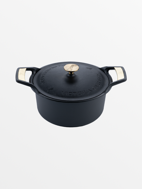 Signature-pata kannella, valurauta 5,5 litraa Musta