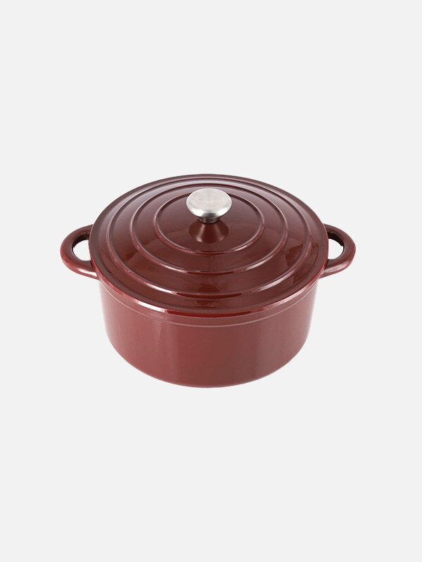 Nordwik valurautapata pyöreä 5 l Burgundi