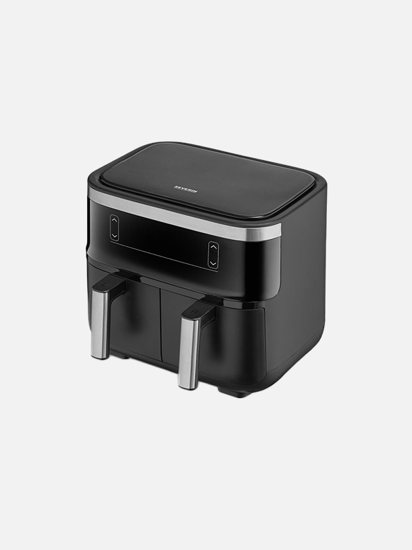 Severin FR 2453 Airfryer, kaksoinen, 2x4 L Musta