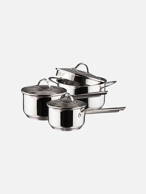 Kosmo kattilasetti 3 osaa Ruostumaton teräs