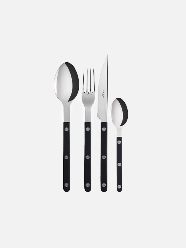 Bistrot aterimet shiny, 24 osaa Black