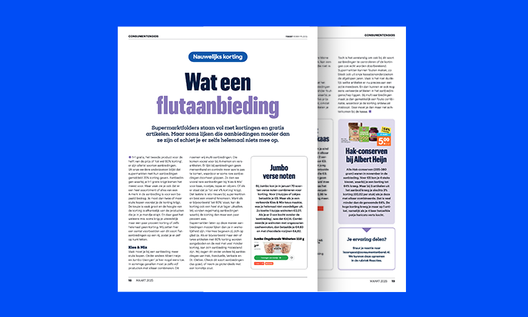 Artikel Flutaanbiedingen in de supermarkt