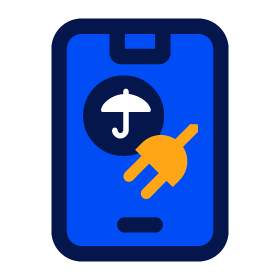 Illustratie mobiele telefoon met iconen vergelijkers