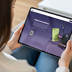 Klarna website op een tablet