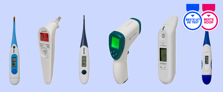 Verschillende koortsthermometers