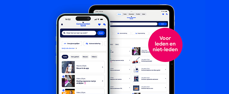 Startscherm Consumentenbond-app