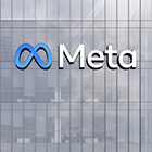 Meta logo op gebouw