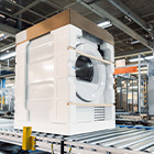 Wasmachine op een transportband in een fabriekshal