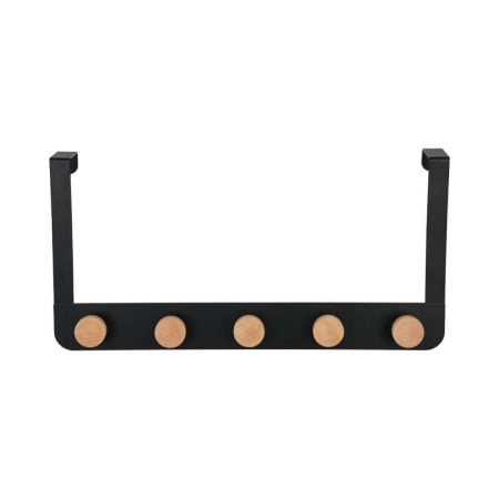 Estia es02-18283 čiviluk za vrata sa 5 kukica metal drvo crni