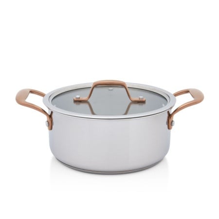 Metalac inox plitka &scaron;erpa sa staklenim poklopcem 20cm ( 387412 )