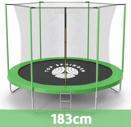 Top Springen 183cm Trambolina sa unutra&scaron;njom mrežom i merdevinama - zelena ( TOP183ING )