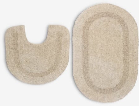 Prostirka za kupatilo 2 kom/set bež 