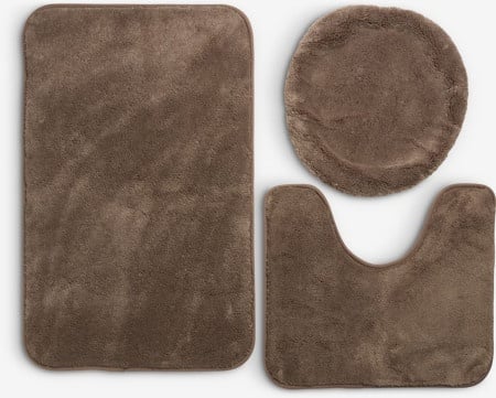 Prostirke za kupatilo 3kom/set tamni pesak 