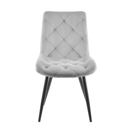 Trpezarijska stolica 1340 Svetlo Siva /Crne metalne noge ( 775-513 )